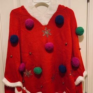 Ugly Christmas Sweater Poncho